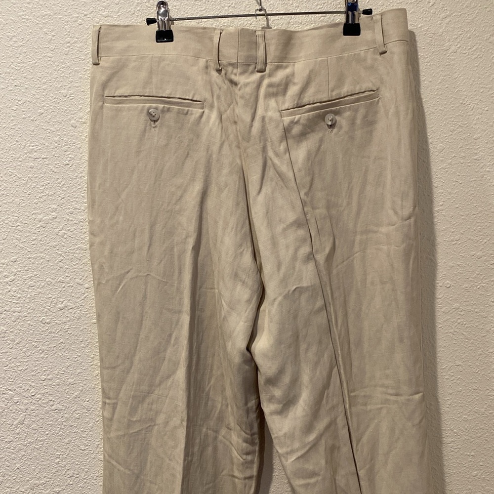 90s baggy Silk/linen‎ trousers - Picture 9 of 10